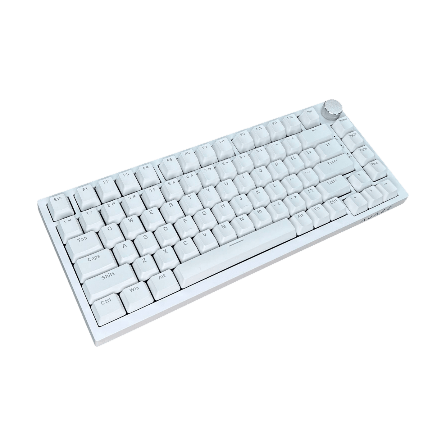Ajazz AK820 – Buz Mavisi Işıklı Mekanik Klavye - Clicky Switch - Beyaz