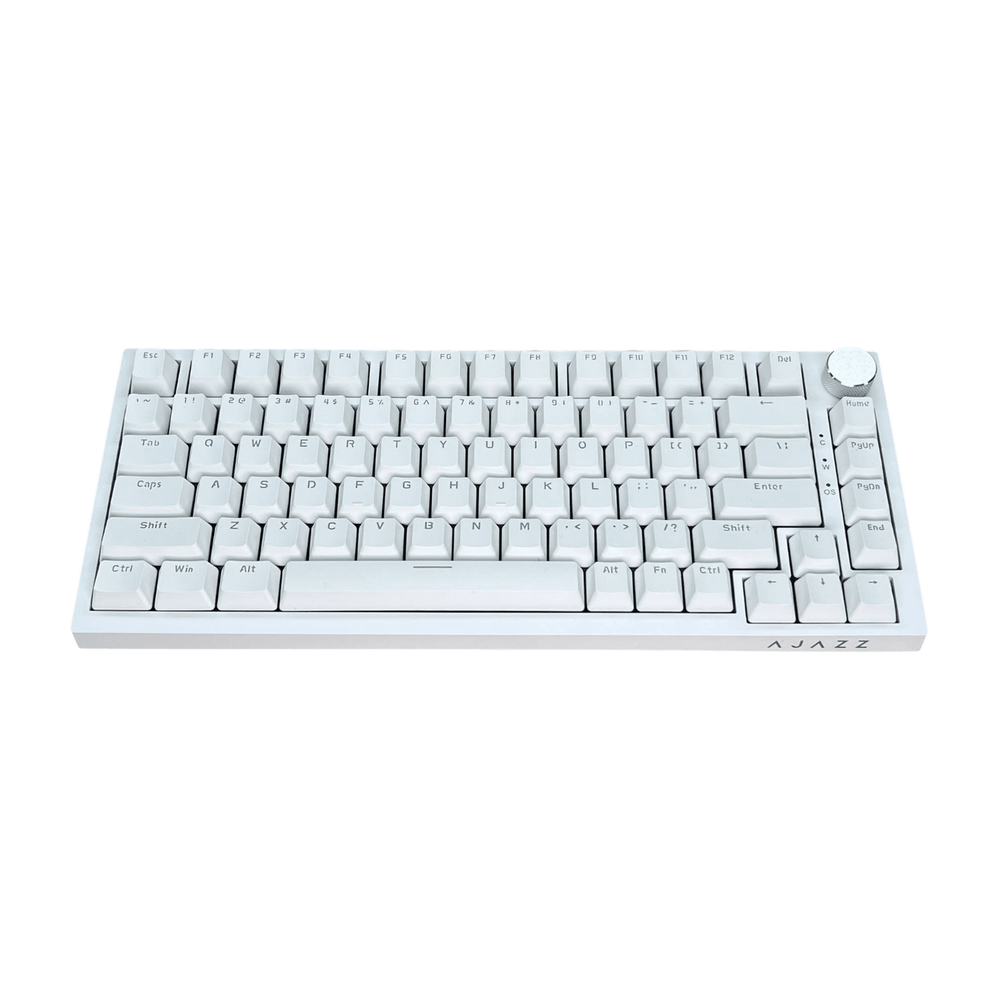 Ajazz AK820 – Buz Mavisi Işıklı Mekanik Klavye - Clicky Switch - Beyaz