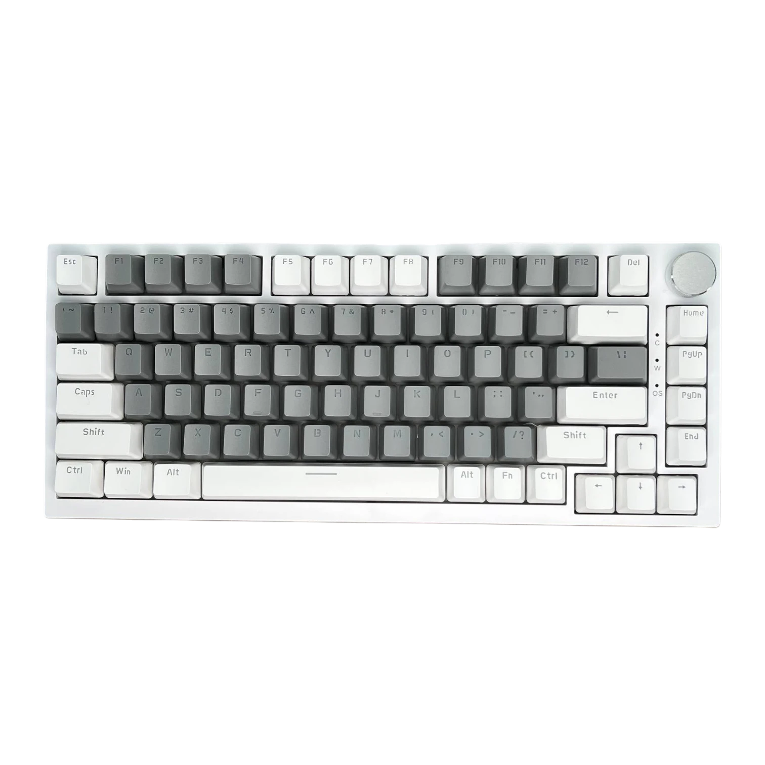 Ajazz AK820 Class HP Switch - Beyaz Işıklı Mekanik Klavye -  Beyaz-Gri