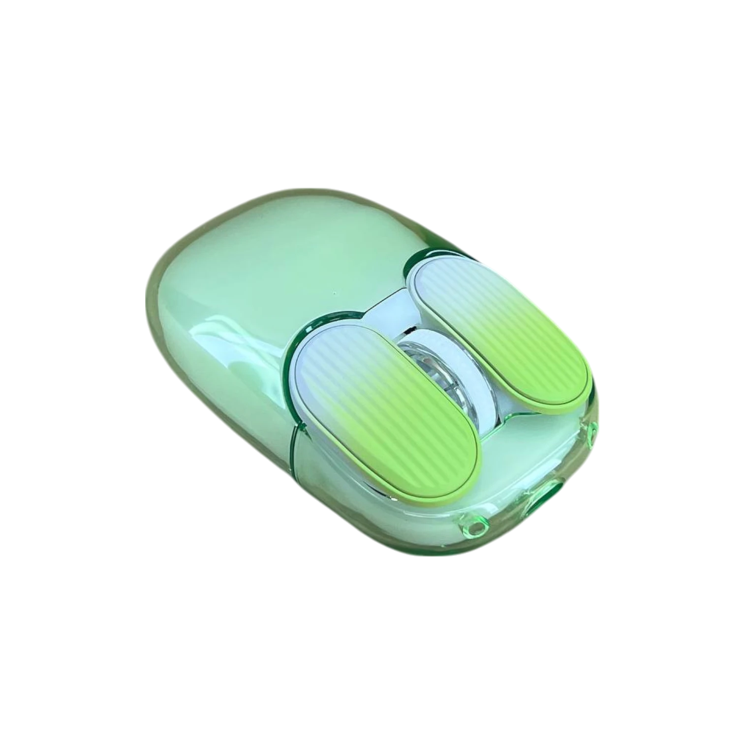 Ajazz I069 – Şeffaf RGB Işıklı Mouse - Yeşil