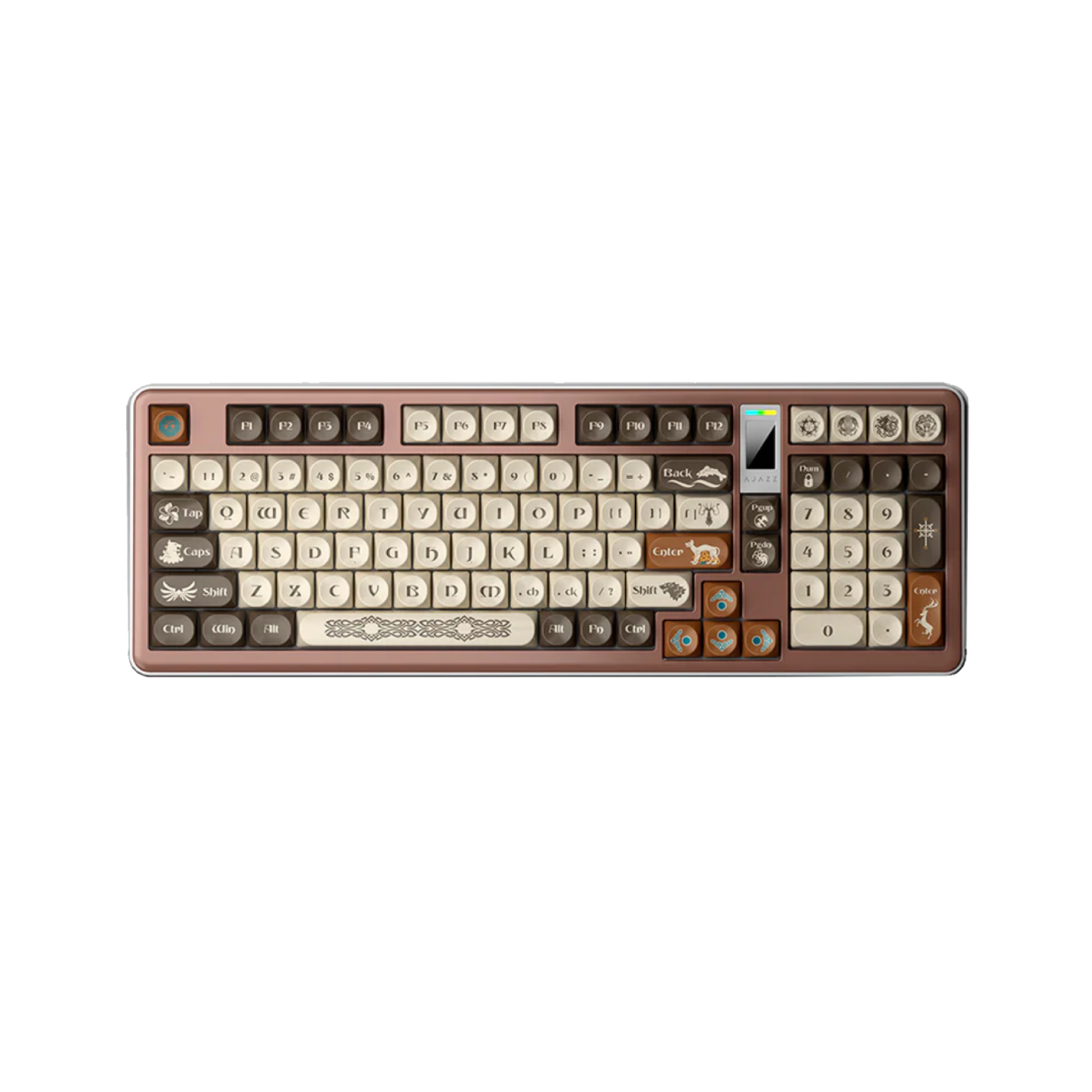 Ajazz AC100MAX Kelt MOA Temalı Mekanik Klavye - Mint İce Cream Axis Switch