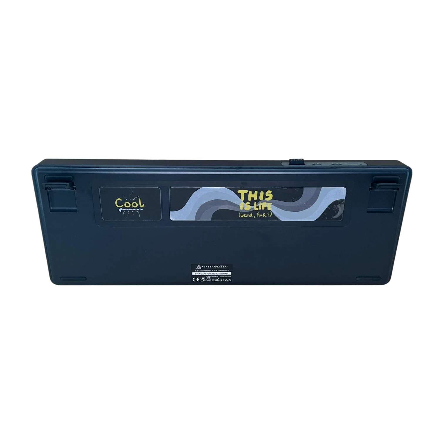 Ajazz AK870 – Ekranlı, Üç Modlu Siyah Gri Sarı Klavye - Gift Axis Switch