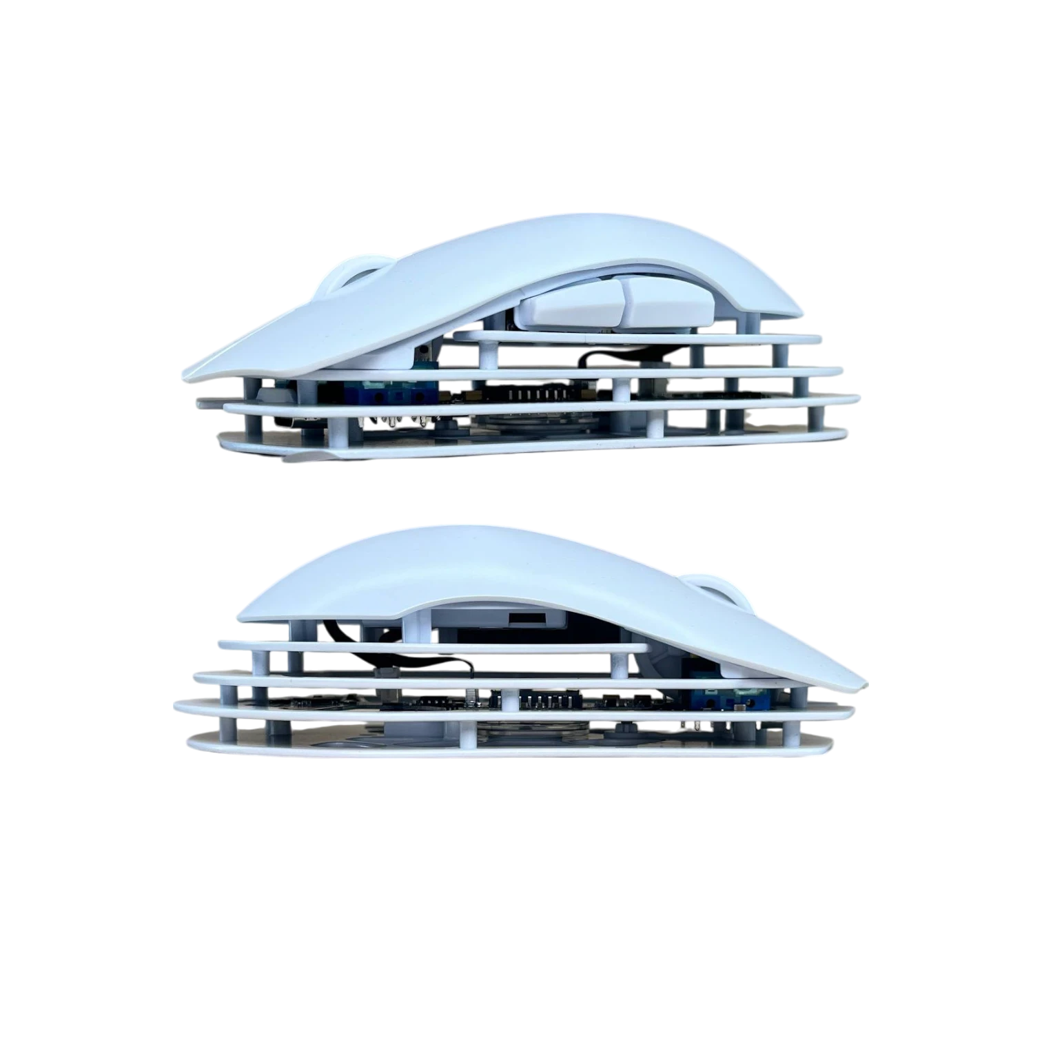 Ajazz M259  Üç Modlu Mouse Huanuo Mavi/Pembe Noktalı Switch - Beyaz