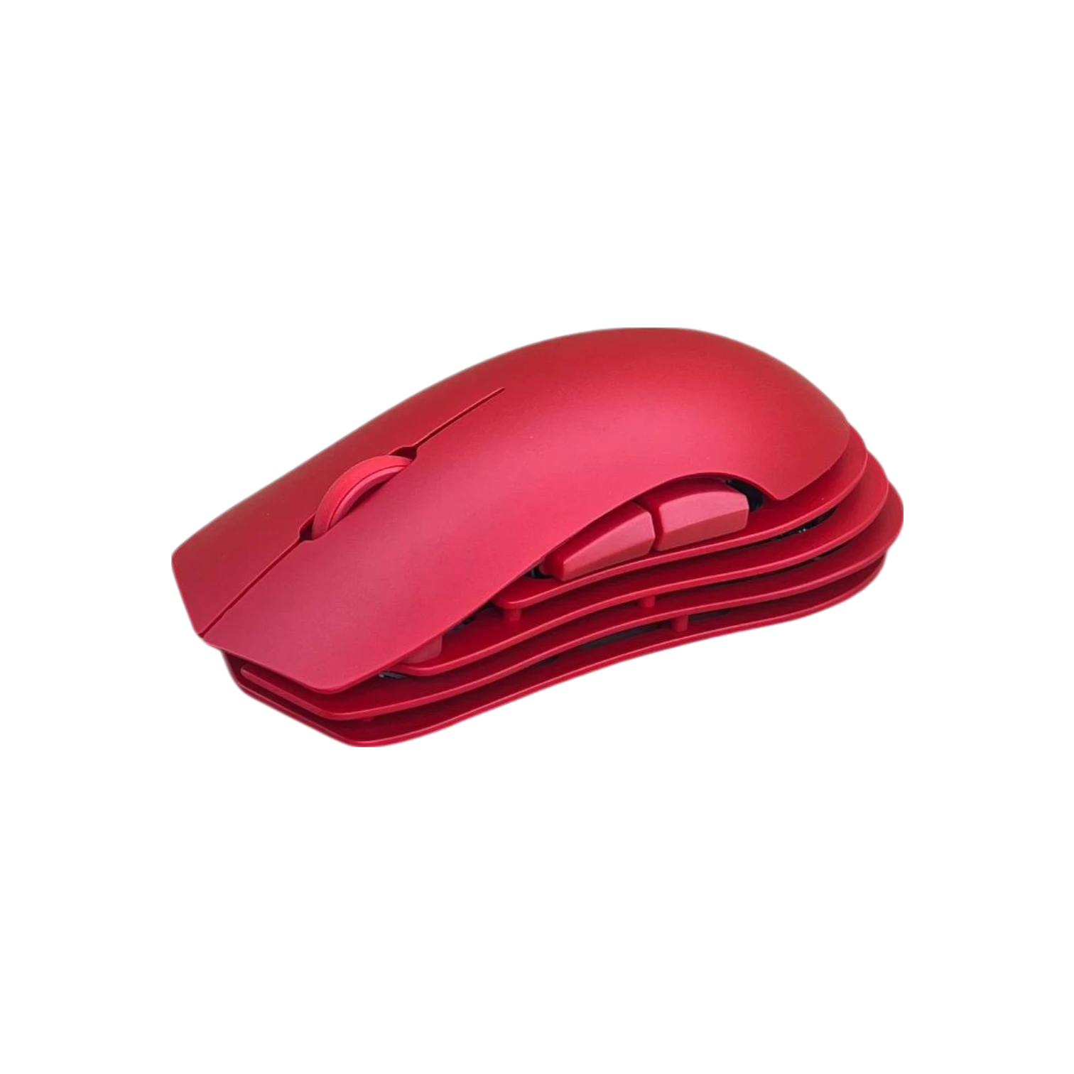 Ajazz M259  Üç Modlu Mouse Huanuo Mavi/Pembe Noktalı Switch - Kırmızı
