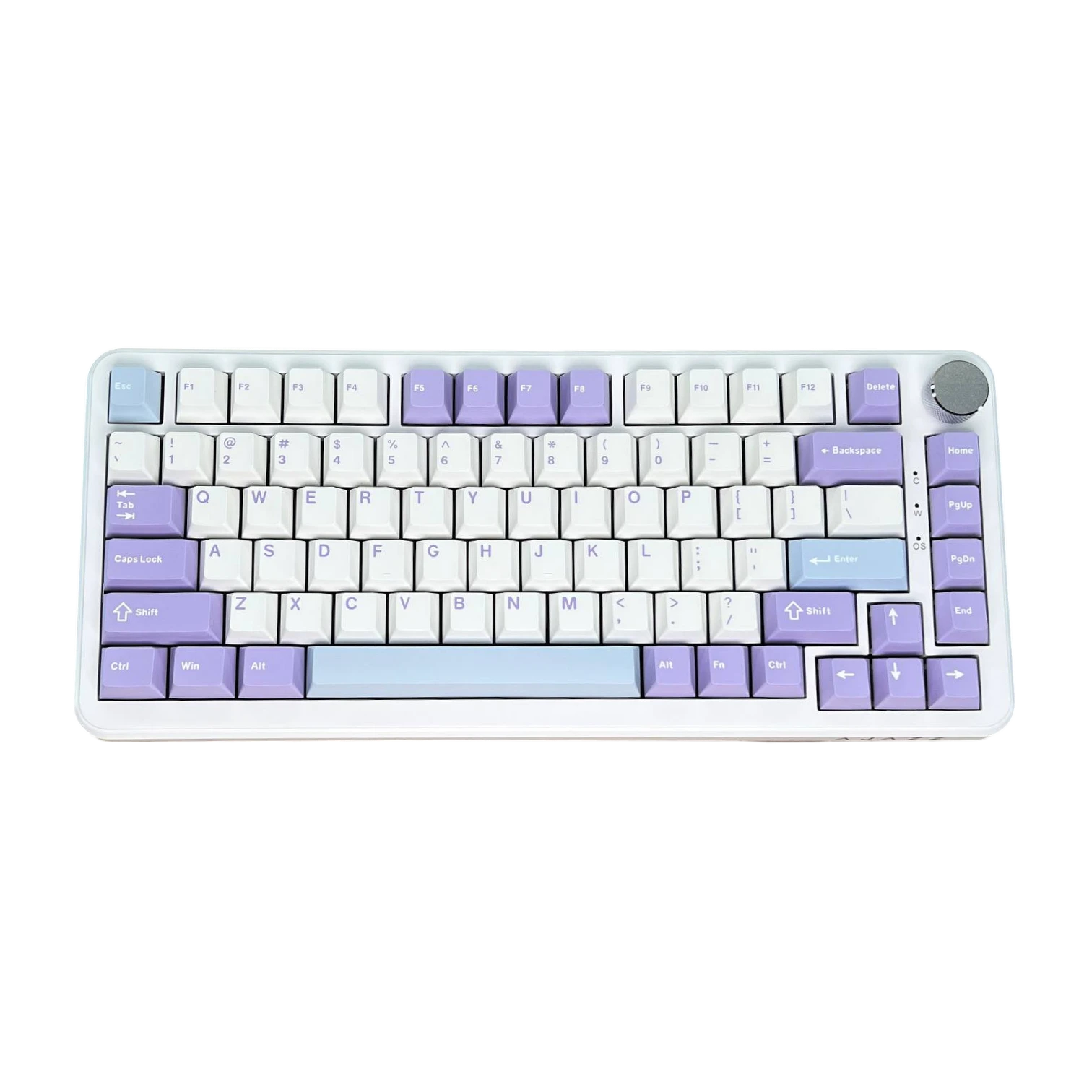 Ajazz AK820 MAX – RGB Işıklı Mor Beyaz Mavi Kablolu Klavye F4 Edition - Meridian Axis Switch