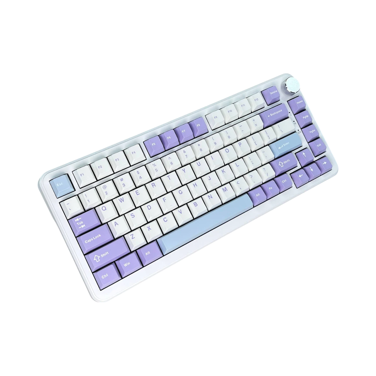 Ajazz AK820 MAX – RGB Işıklı Mor Beyaz Mavi Kablolu Klavye F4 Edition - Meridian Axis Switch