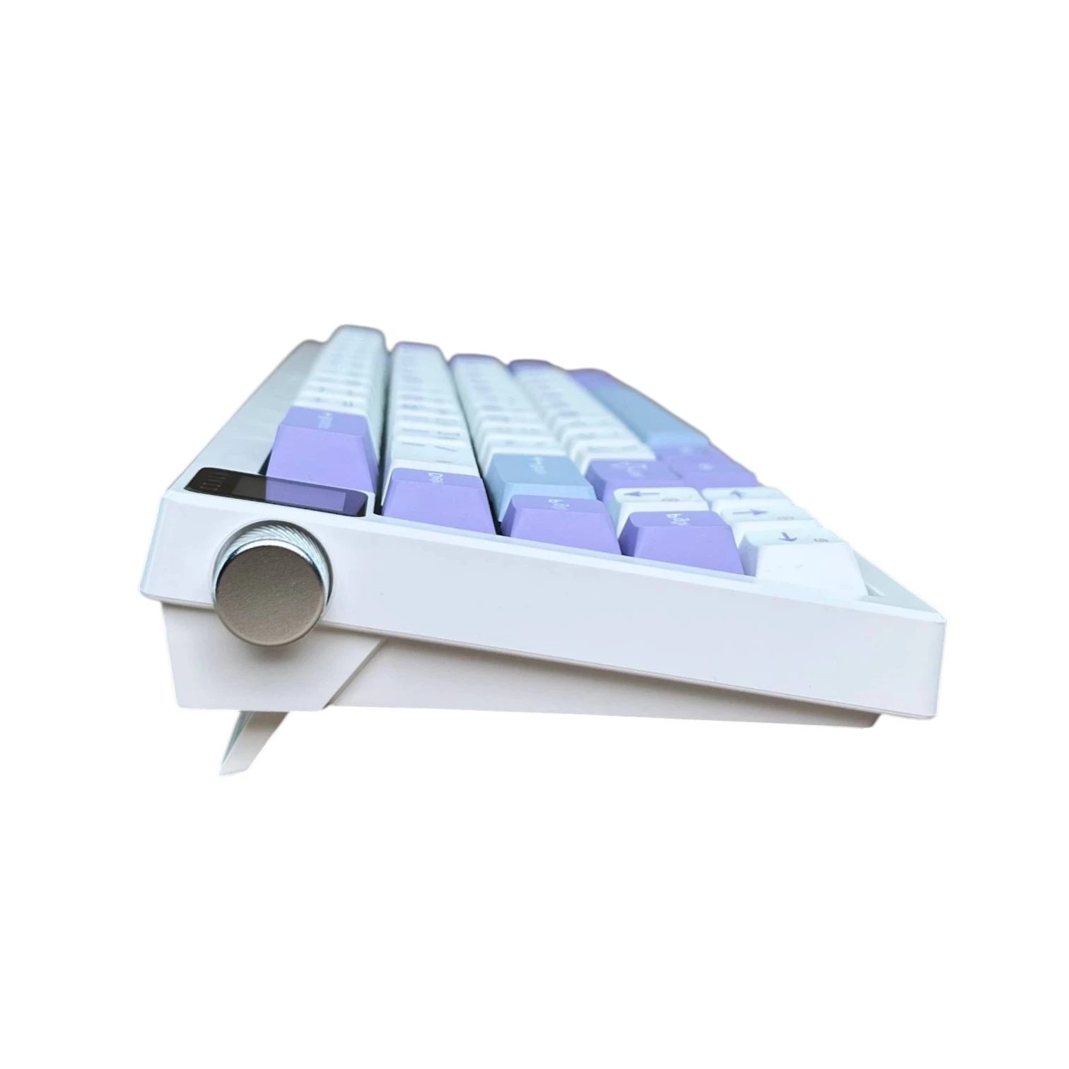 Ajazz AK650 Flying Fish Switch Mor Beyaz ve  Mavi Üçlü mod Rgb Tft Ekranlı Klavye