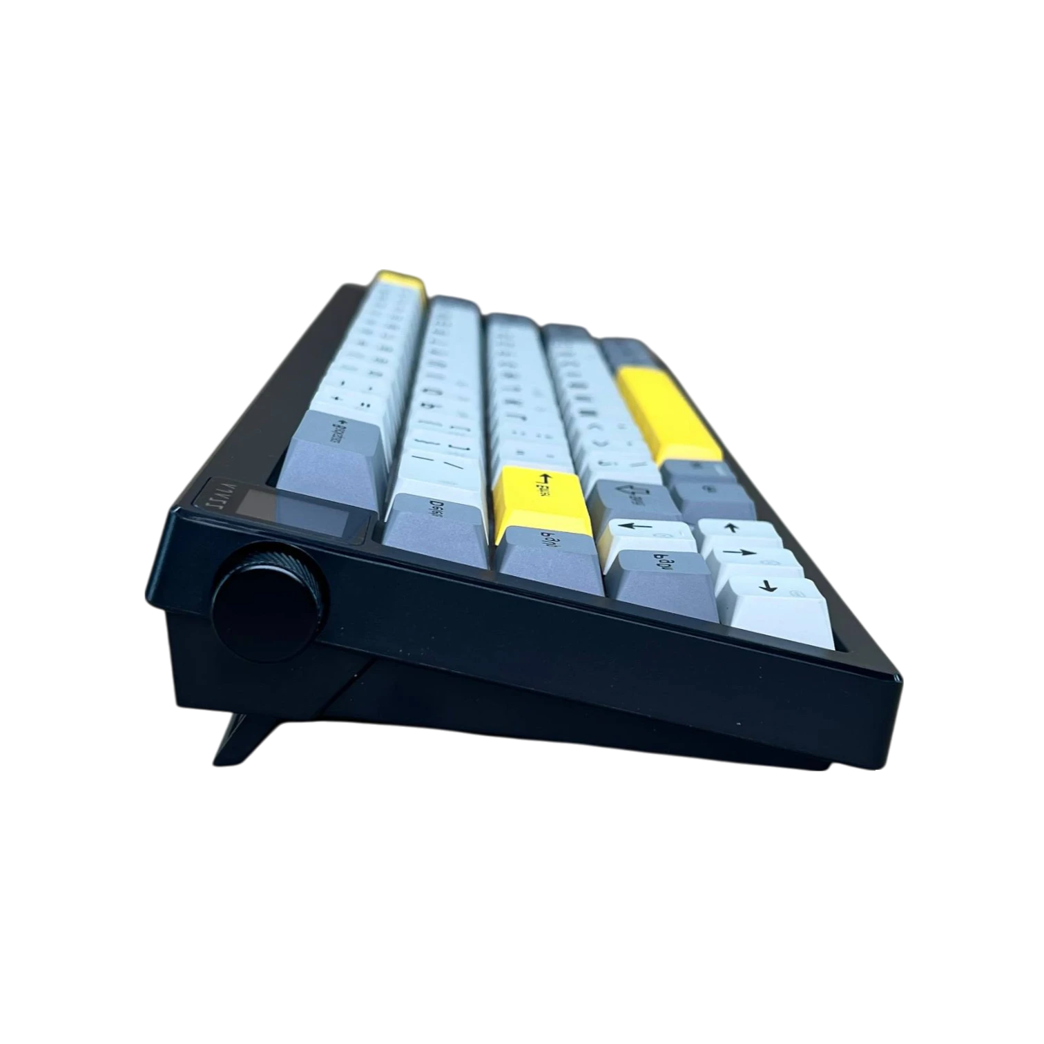 Ajazz AK650 Dreamweaver Switch Orijinal Siyah Gri Sarı Üç Modlu Ekranlı RGB Klavye