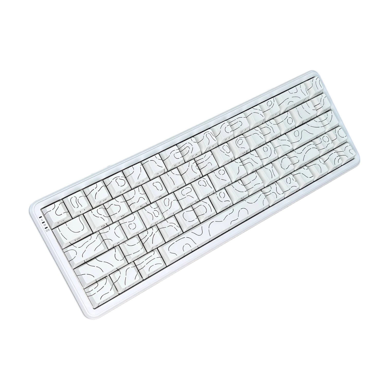 Ajazz AK680 MAX Manyetik Hall Efekt Switch Hifi Performanslı Kontur Tuş Başlıklı RGB Mekanik Klavye - Beyaz