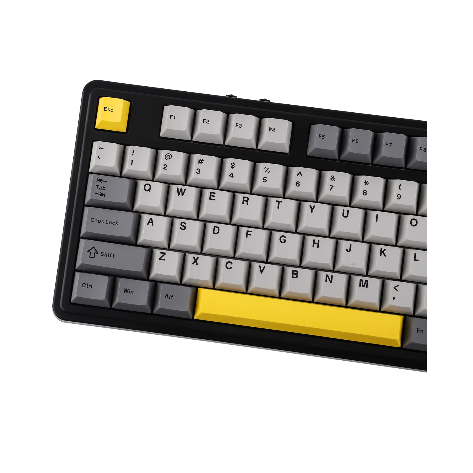 Ajazz AK980 – Siyah Gri Sarı Temalı, Ekranlı RGB Mekanik Klavye (Sessiz Switch, Üç Modlu)