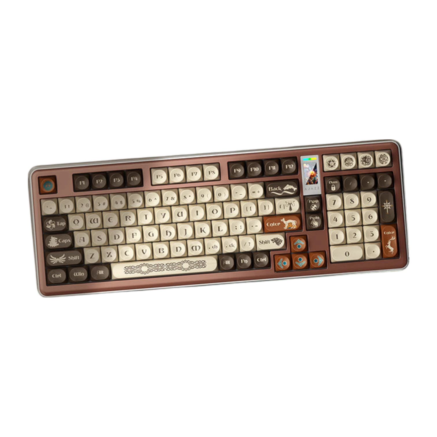 Ajazz AC100MAX Kelt MOA Temalı Mekanik Klavye - Mint İce Cream Axis Switch