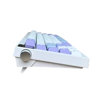 Ajazz AK650 Flying Fish Switch Mor Beyaz ve  Mavi Üçlü mod Rgb Tft Ekranlı Klavye