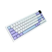 Ajazz AK650 Flying Fish Switch Mor Beyaz ve  Mavi Üçlü mod Rgb Tft Ekranlı Klavye