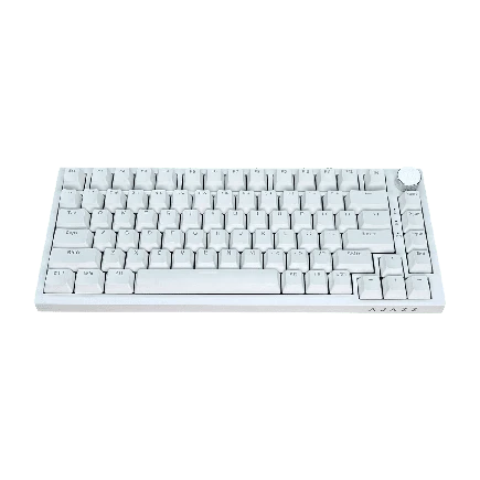 Ajazz AK820 – Buz Mavisi Işıklı Mekanik Klavye - Clicky Switch - Beyaz