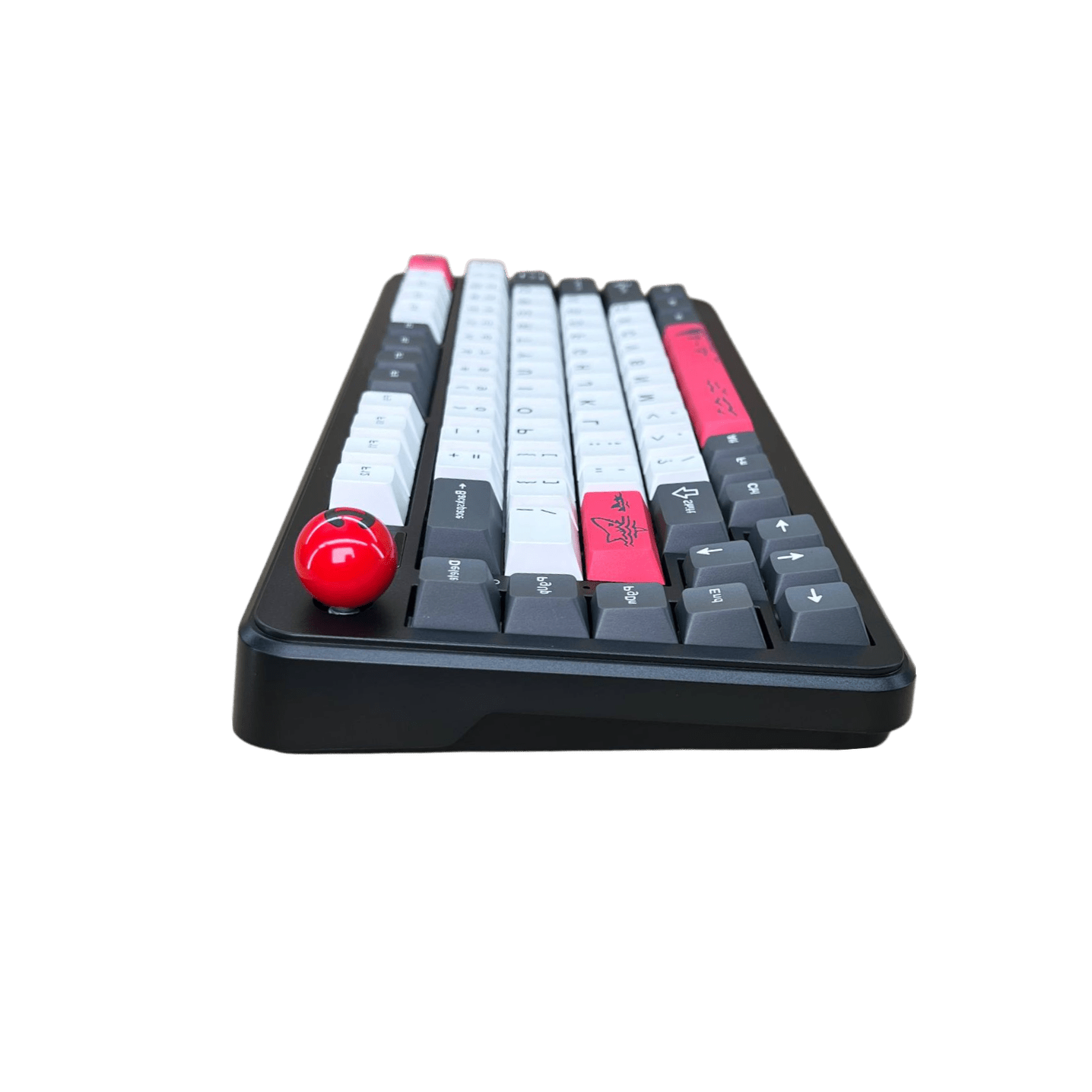 Ajazz AK820 MAX PLUS – Ekranlı, RGB Işıklı Siyah Gri Klavye (Üç Modlu) - Avocado Linear Switch
