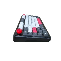 Ajazz AK820 MAX PLUS – Ekranlı, RGB Işıklı Siyah Gri Klavye (Üç Modlu) - Avocado Linear Switch