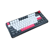 Ajazz AK820 MAX PLUS – Ekranlı, RGB Işıklı Siyah Gri Klavye (Üç Modlu) - Avocado Linear Switch