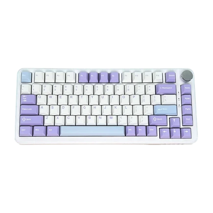 Ajazz AK820 MAX – RGB Işıklı Mor Beyaz Mavi Kablolu Klavye F4 Edition - Meridian Axis Switch