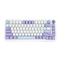 Ajazz AK820 MAX – RGB Işıklı Mor Beyaz Mavi Kablolu Klavye F4 Edition - Meridian Axis Switch