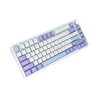 Ajazz AK820 MAX – RGB Işıklı Mor Beyaz Mavi Kablolu Klavye F4 Edition - Meridian Axis Switch