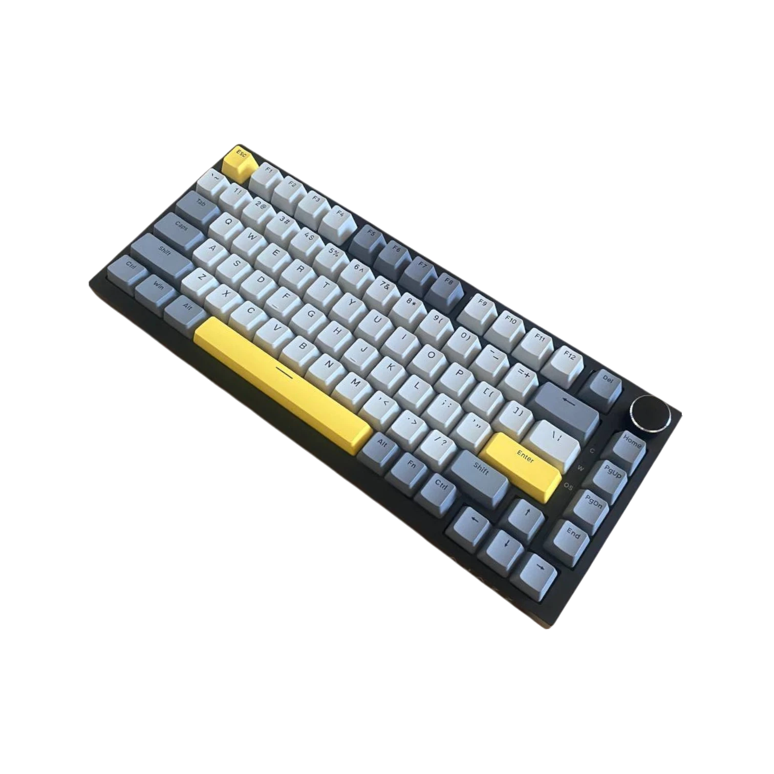Ajazz AK820  RGB Siyah Gri Sarı Mekanik Klavye - Bright Moon Axis Switch