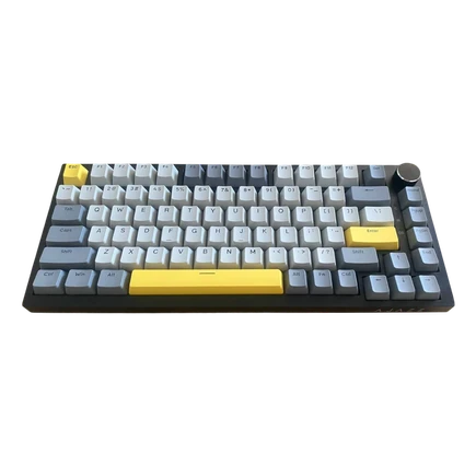 Ajazz AK820  RGB Siyah Gri Sarı Mekanik Klavye - Bright Moon Axis Switch