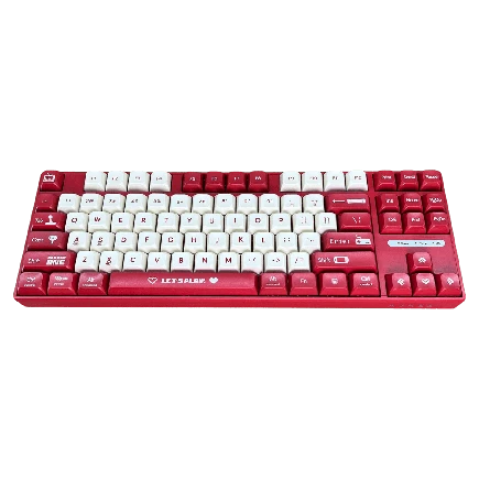 Ajazz AK870MC Kablolu Mekanik Klavye - Lineer/Taktile Switch - Kırmızı Beyaz