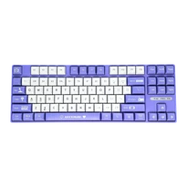 Ajazz AK870MC   Kablolu Mekanik Klavye - Lineer/Taktile Switch - Mor Beyaz