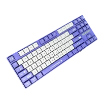 Ajazz AK870MC   Kablolu Mekanik Klavye - Lineer/Taktile Switch - Mor Beyaz