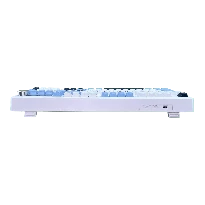 Ajazz AK980 – Mavi-Beyaz-Lacivert Temalı, Ekranlı RGB Mekanik Klavye (Sessiz Switch, Üç Modlu)