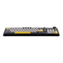 Ajazz AK980 – Siyah Gri Sarı Temalı, Ekranlı RGB Mekanik Klavye (Sessiz Switch, Üç Modlu)