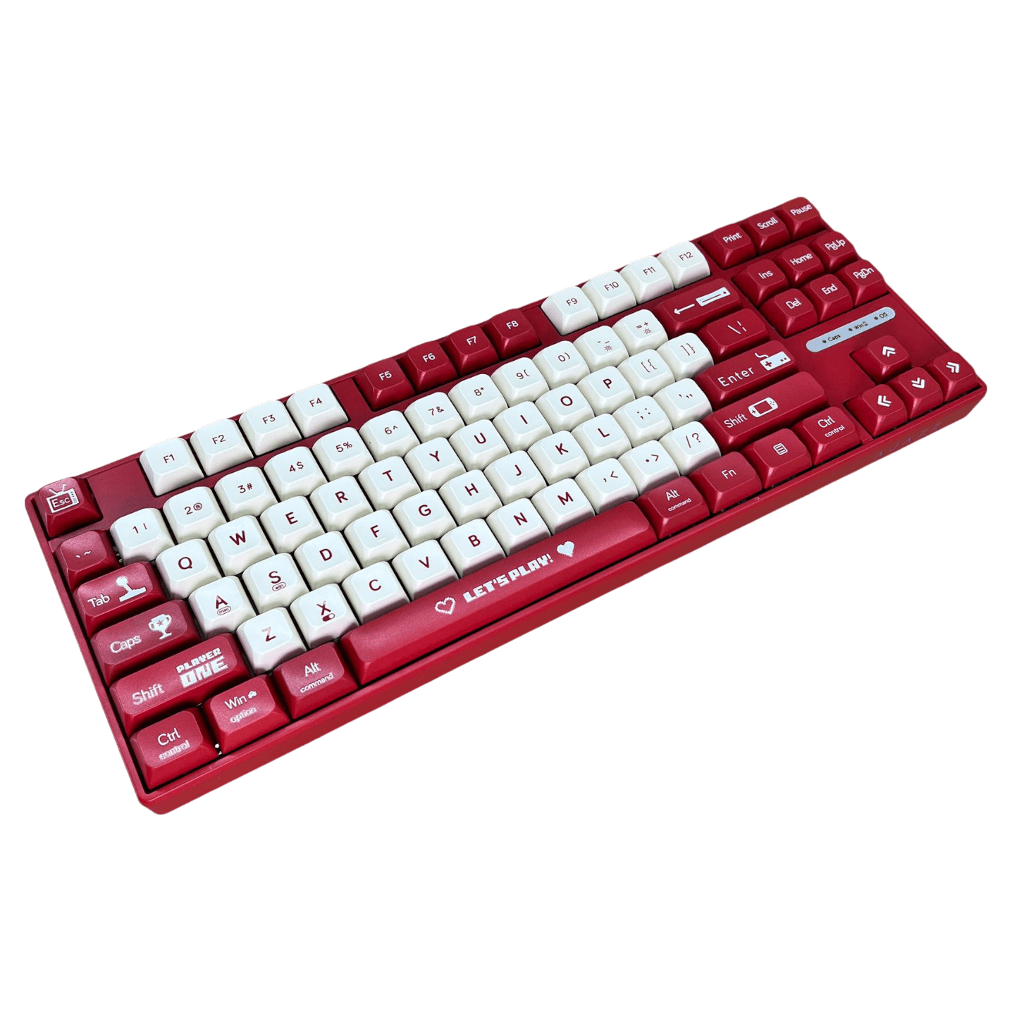 Ajazz AK870MC Kablolu Mekanik Klavye - Lineer/Taktile Switch - Kırmızı Beyaz
