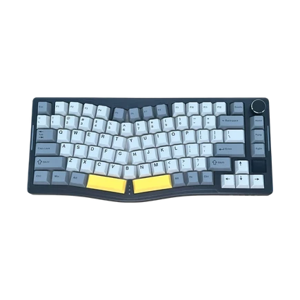 Ajazz AKS075 – Siyah-Gri-Sarı Temalı Mekanik Klavye -  Gift  Axis Switch