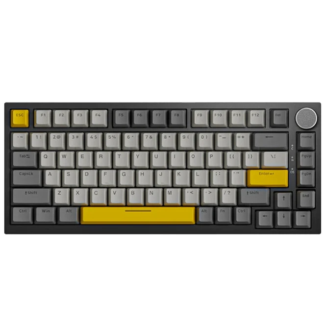 Ajazz AK820 Moon RGB Siyah Gri Sarı Mekanik Klavye