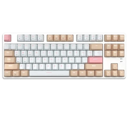 Ajazz AK871 Cheerful Çift Modlu Kablosuz (BT 5.0 + 2.4 GHz) Mekanik Klavye
