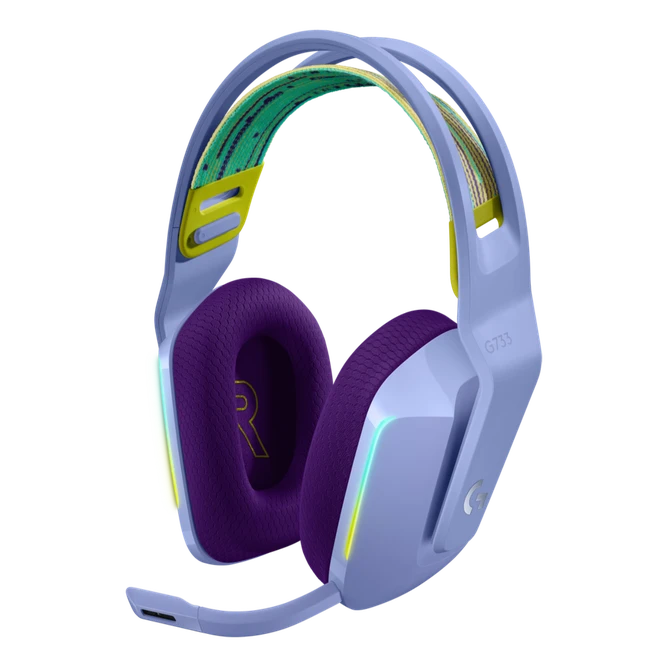 Logitech G733 Lightspeed RGB 7.1 Kablosuz Kulak Üstü Oyuncu Kulaklığı - Lila