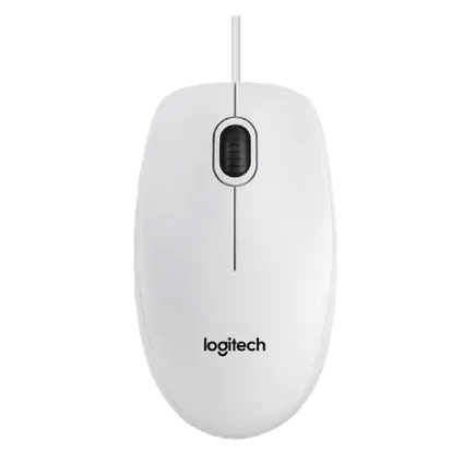 Logitech B100 Kablolu Temel Ofis Mouse’u  Mekanik Switch - Beyaz