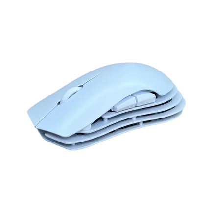 Ajazz M259  Üç Modlu Mouse Huanuo Mavi/Pembe Noktalı Switch - Beyaz