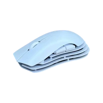 Ajazz M259  Üç Modlu Mouse Huanuo Mavi/Pembe Noktalı Switch - Beyaz