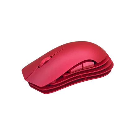 Ajazz M259  Üç Modlu Mouse Huanuo Mavi/Pembe Noktalı Switch - Kırmızı