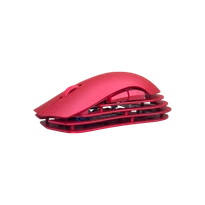 Ajazz M259  Üç Modlu Mouse Huanuo Mavi/Pembe Noktalı Switch - Kırmızı