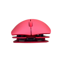 Ajazz M259  Üç Modlu Mouse Huanuo Mavi/Pembe Noktalı Switch - Kırmızı